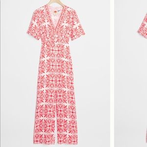 Farm Rio Button-Front Jumpsuit